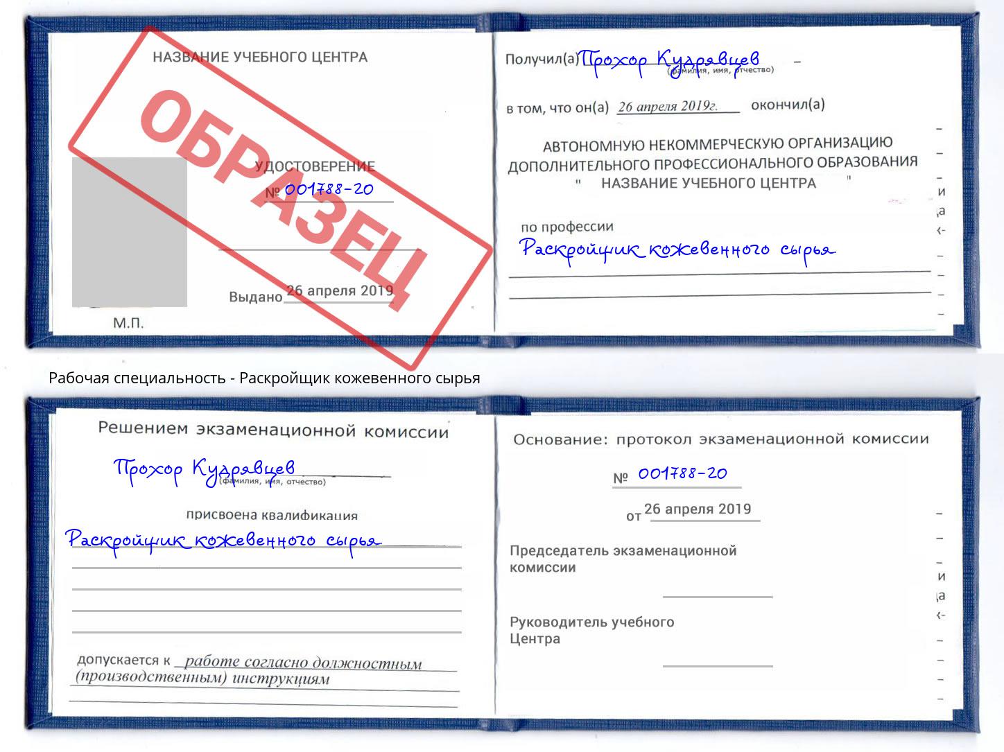 Раскройщик кожевенного сырья Лобня