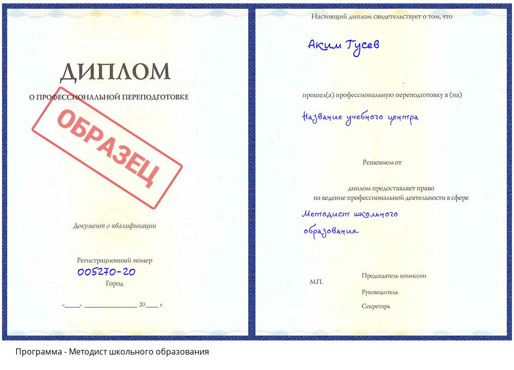 Методист школьного образования Лобня